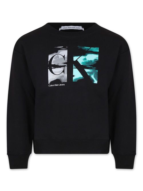 Monogram-print sweatshirt - Black