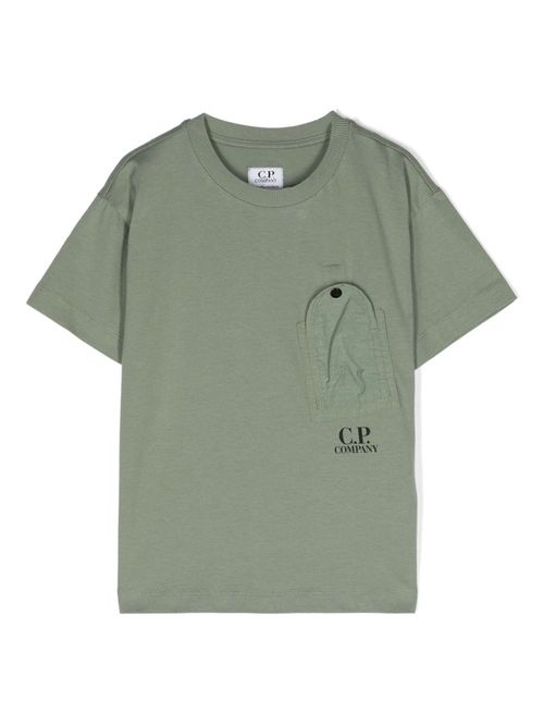 Patch-pocket cotton T-shirt - Green