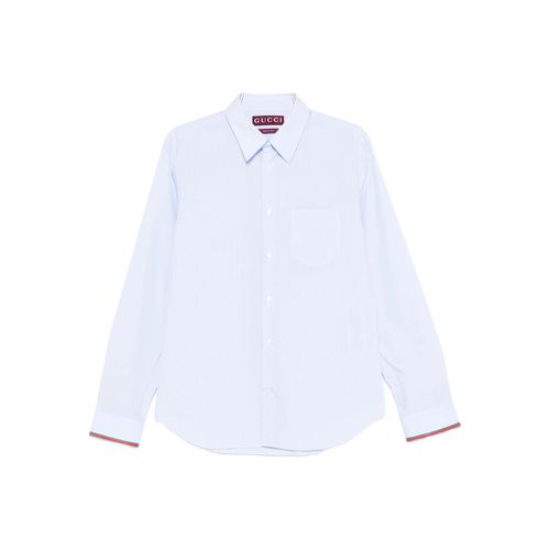 Striped-trim Shirt