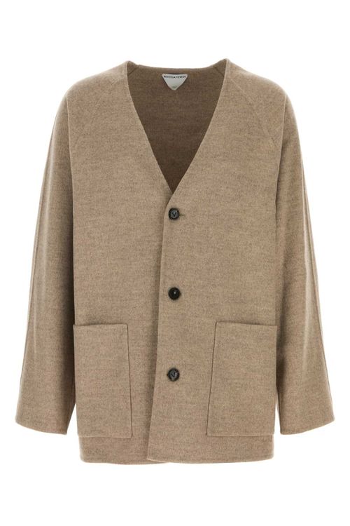 Wool Blend Cardigan — Beige