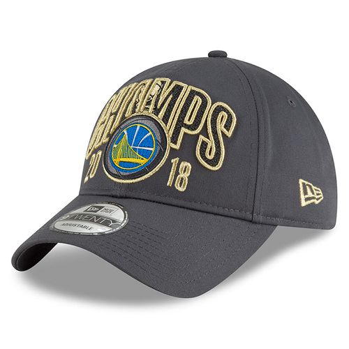 Men's Charcoal Golden State Warriors 2018 NBA Finals Champions Locker Room Replica 9TWENTY Adjustable Hat