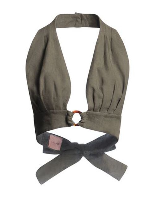 Woman Top Military green Size 8 Linen