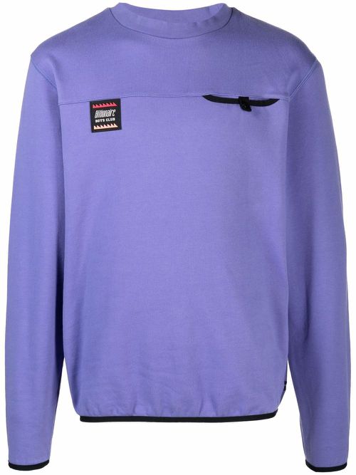 Graphic-print cotton jumper - Purple