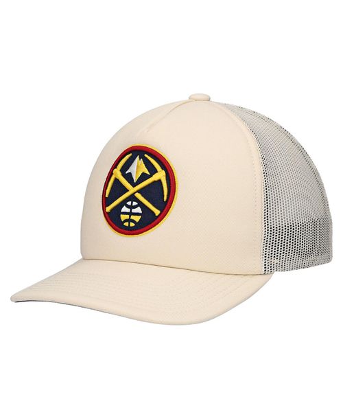 Men's Cream Denver Nuggets Trucker Adjustable Hat - Cream