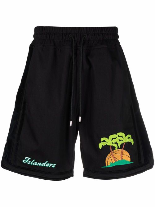 Island print shorts - Black