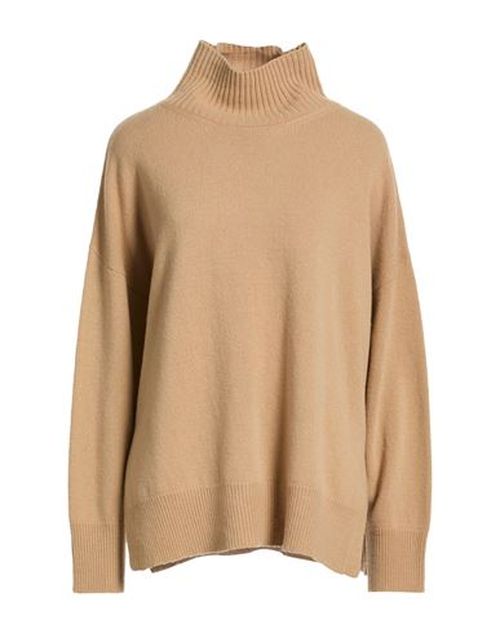 Woman Turtleneck Camel Size M Merino Wool, Cashmere