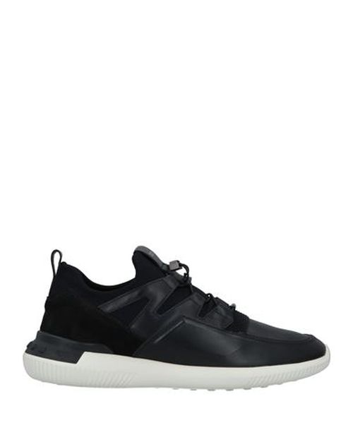 Tod's No_code Man Sneakers Black Size 12 Leather, Textile fibers