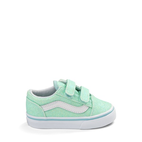 Vans Old Skool V Glitter Skate Shoe - Baby / Toddler - Mint