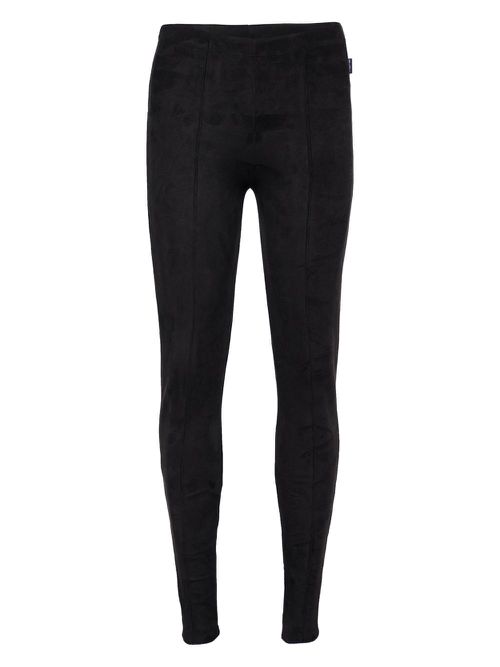 Faux-leather high-waisted leggings - Black