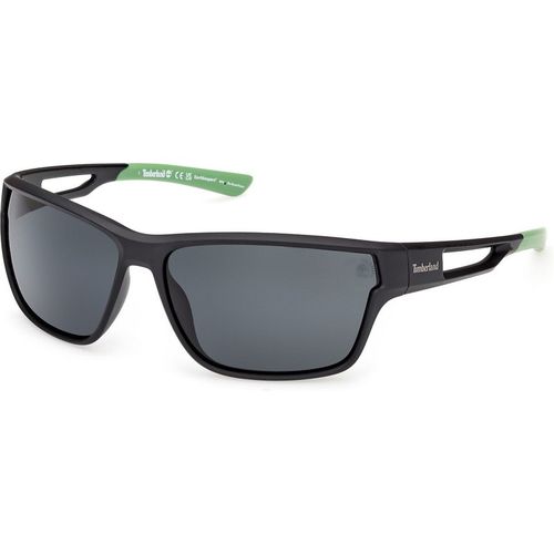 Timberland Man Timberland TB00001 02D Sunglasses Injected Black Smoke Squared Polarized