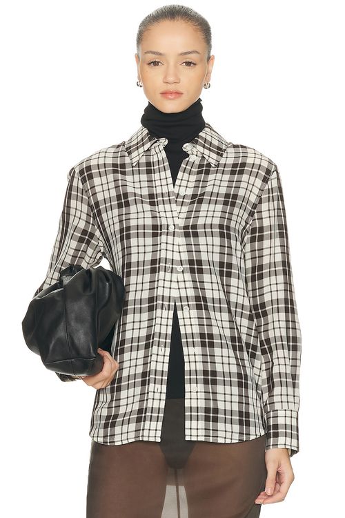 Proenza Schouler Bronwen Top in Bark Multi - Brown.  6 also in 0