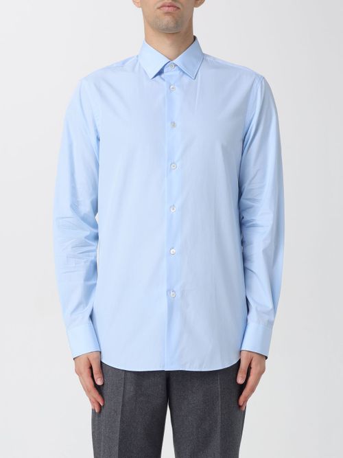 Shirt Men color Gnawed Blue