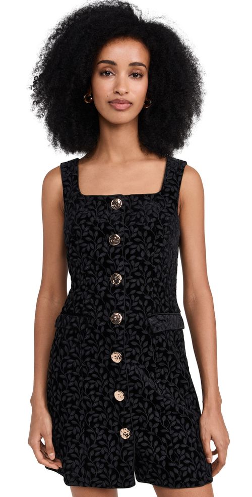 Mika Velvet Dress Noir Featherleaf