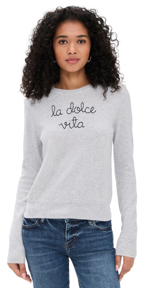 La Dolce Vita Cashmere Crewneck Smoke