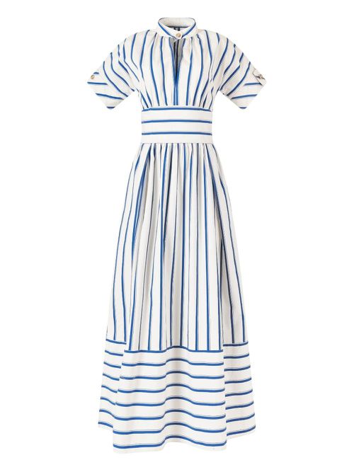 Ask for Directions striped maxi dress - White