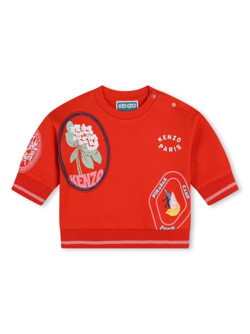 Logo-print jersey sweatshirt - Red