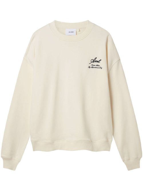 Logo-embroidered sweatshirt - Neutrals