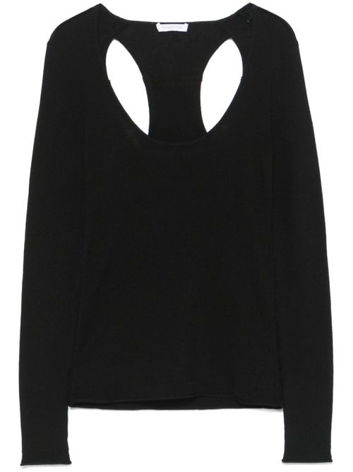 Cut-out sweater - Black