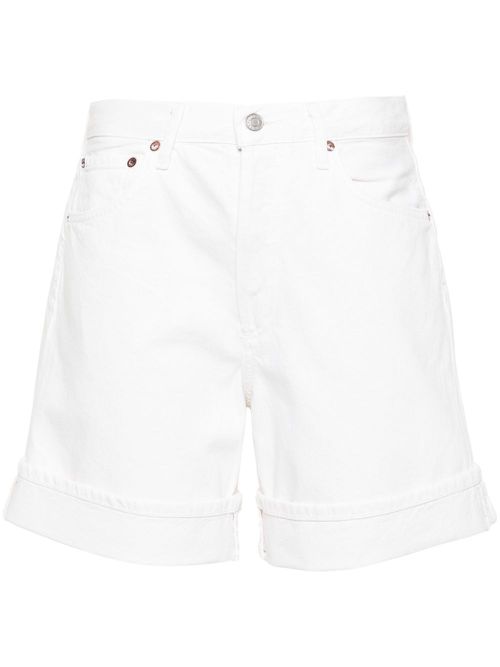 Dame wide-leg denim shorts - White