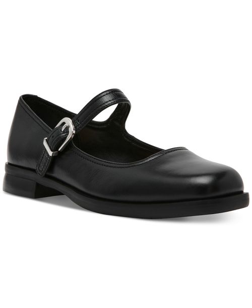 Women's Delancy Mary Jane Loafer Flats - Black Leather