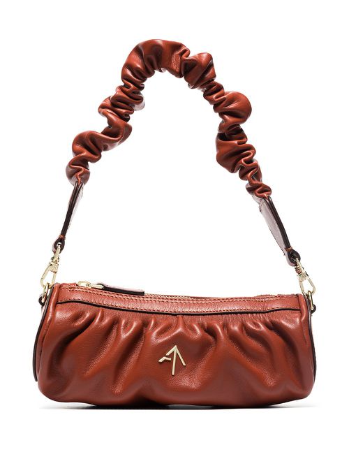 Manu Atelier Mini Cylinder shoulder bag - Brown