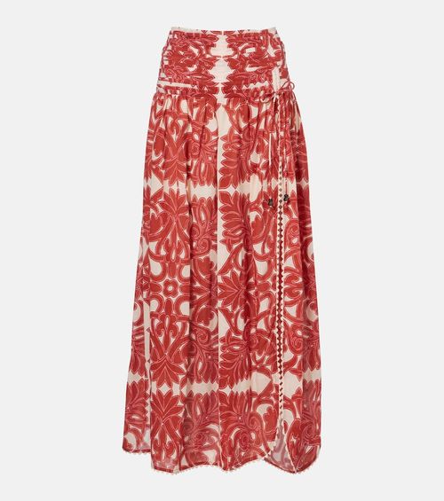 Carla printed cotton maxi skirt