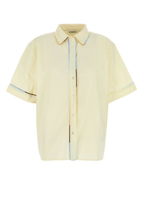 AMOTEA Pastel yellow poplin Manu' shirt