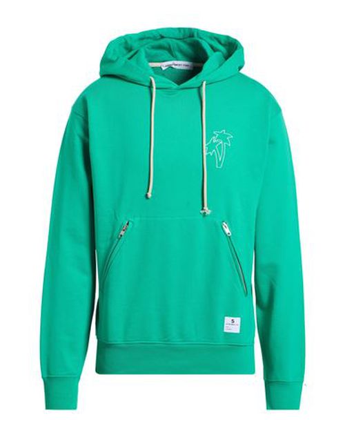 Man Sweatshirt Emerald green Size S Cotton