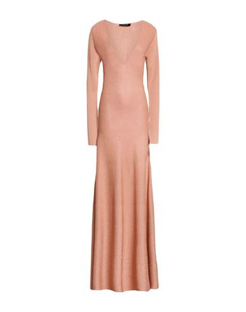 Woman Maxi dress Blush Size 4 Viscose, Metallic fiber