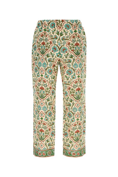 PANTAMOLLE Pantalone Sketes in lino stampato UOMO