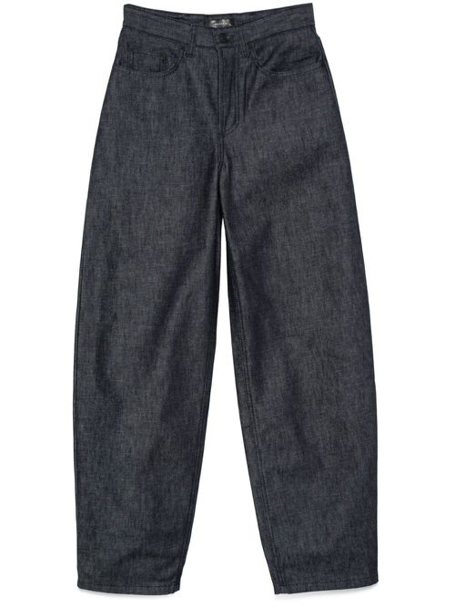 Lace-up wide leg jeans - Blue