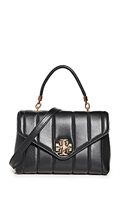 Tory Burch Women's Kira Small Top Handle Satchel, Black, One Size