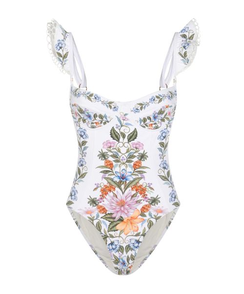 Floral-print swimsuit