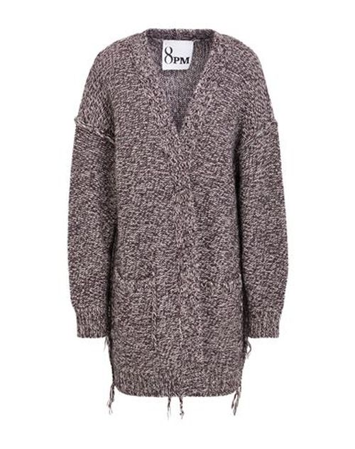 Woman Cardigan Dark purple Size L Acrylic, Alpaca wool, Wool, Viscose