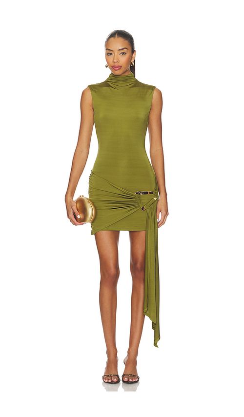 Lovers and Friends Darcy Mini Dress in Olive. XS. Also in L, M