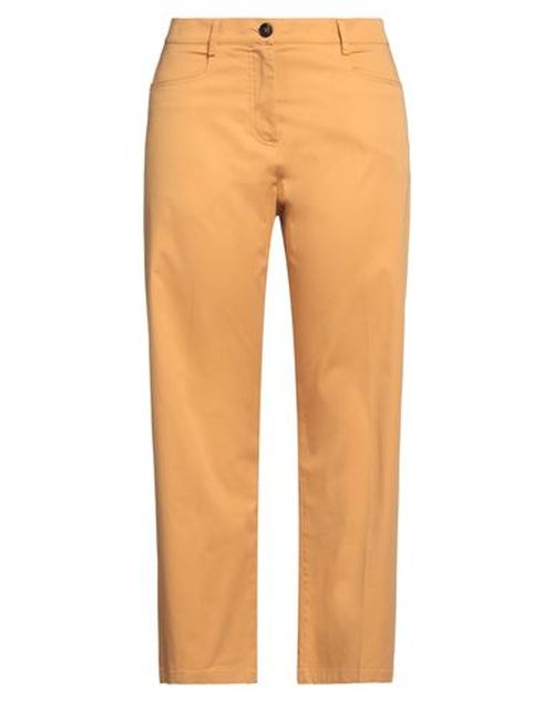 Momoní Woman Pants Mustard Size 6 Cotton, Elastane