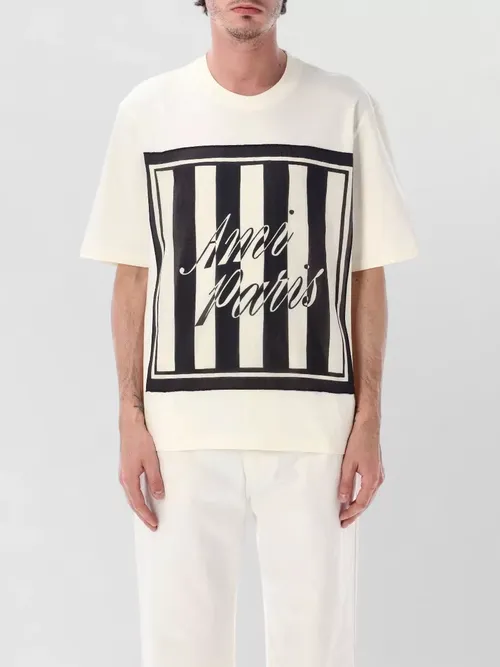 Ami Paris - scarf detail t-shirt short sleeves crew neck