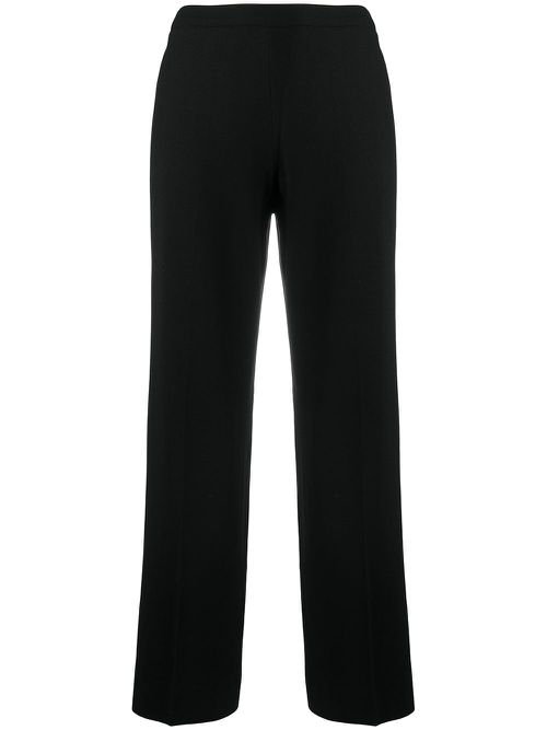 Straight-fit tailored trousers - Black