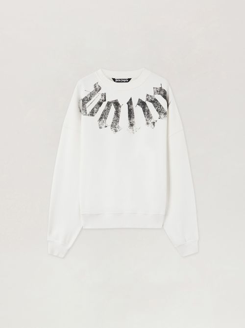 Big Neck Logo Loose Sweatshirt Man  Off White Black
