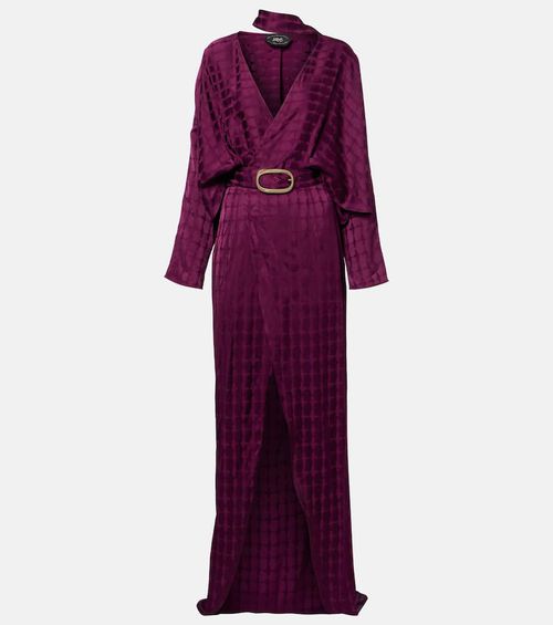 Dunaway belted crêpe cady wrap dress