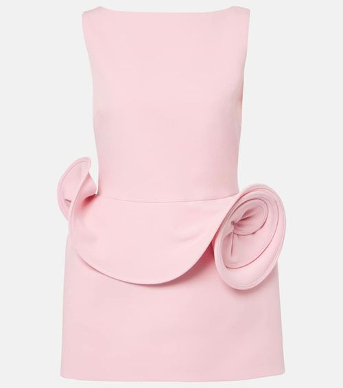 Floral-appliqué minidress