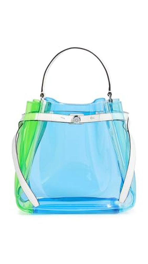 Tory Burch Women's Romy Colorblock Jelly Bucket Bag, Multi, One Size