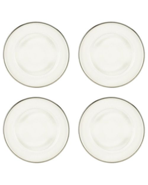 Set of 4 Markle Ribbed Glass Chargers