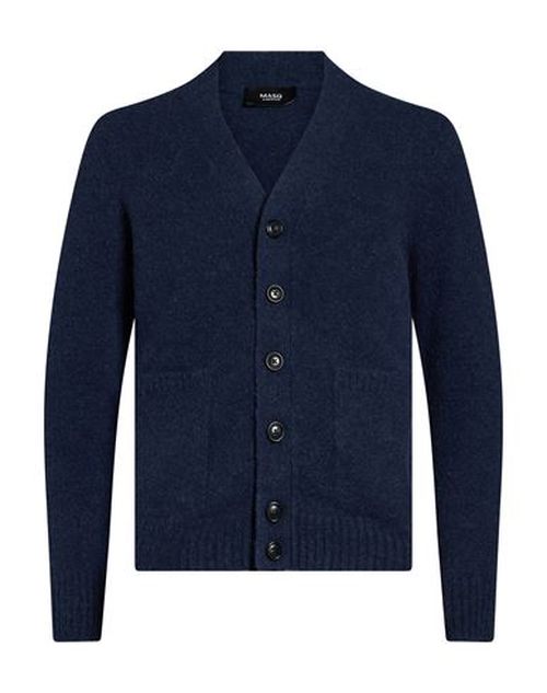 Man Cardigan Midnight blue Size 38 Alpaca wool, Polyamide, Wool, Elastane