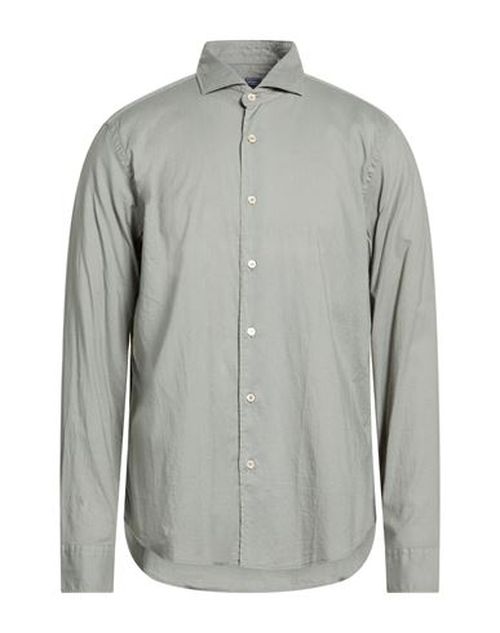 Man Shirt Military green Size 17 ½ Cotton, Elastane