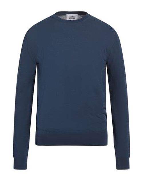 Alpha Studio Man Sweater Navy Size 36 Cotton