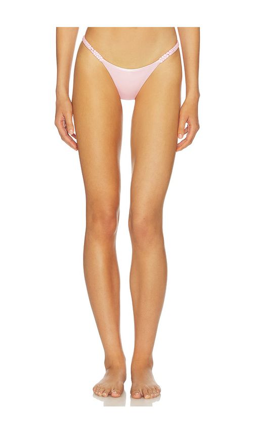 ISA BOULDER High Weave Bikini Bottom in Pink. - S also in XS, M