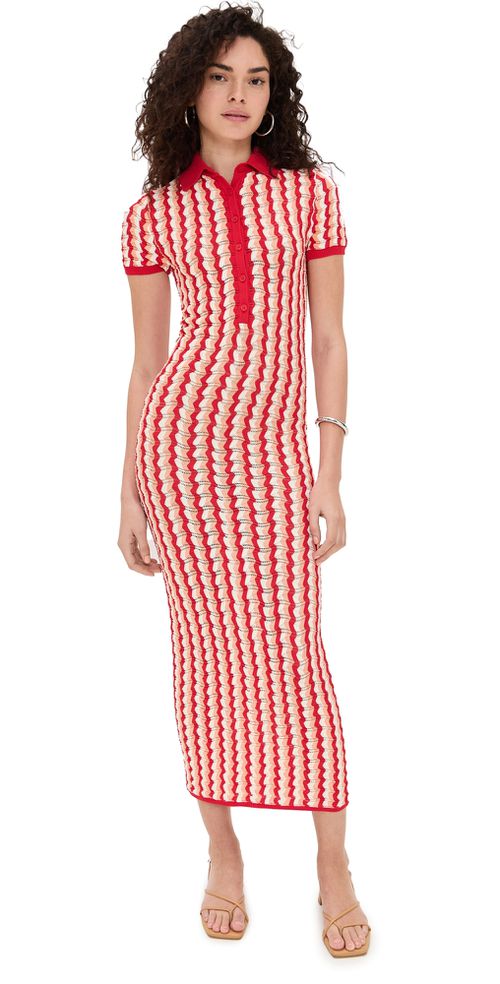 Ronny Kobo Quinlan Knit Dress Cherry
