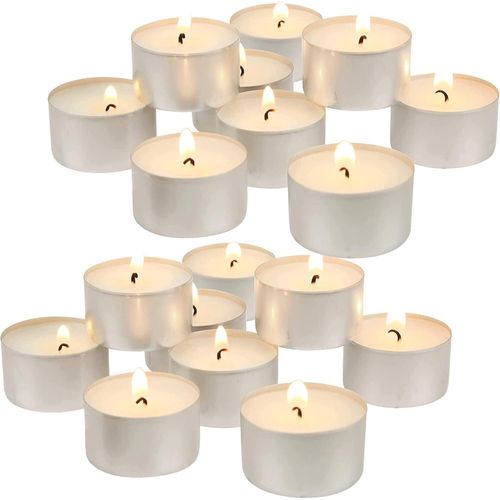 TEMU 300 Pack White Unscented Tea Light Candles – 4 Hour Burn, 12g – Weddings, Parties, Home Décor & Wax Burner