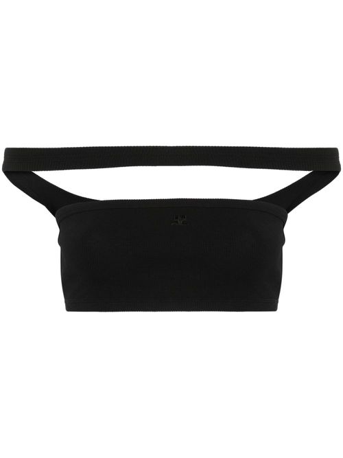 Fine-ribbed top - Black